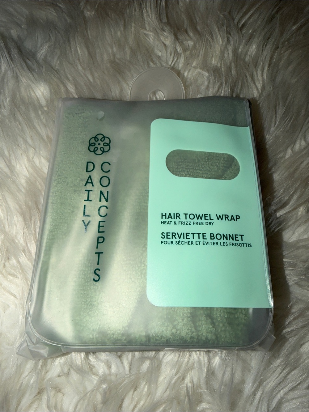 Daily Concepts Mint Green Hair Towel Wrap – Lightweight Microfiber